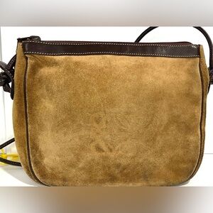 Loewe Anagram Suede Crossbody - Vintage
